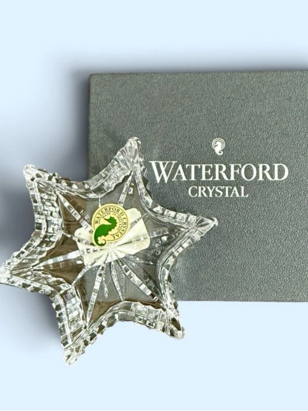 Waterford Clear Crystal Star Dish - Faceted Decorative Trinket Bowl